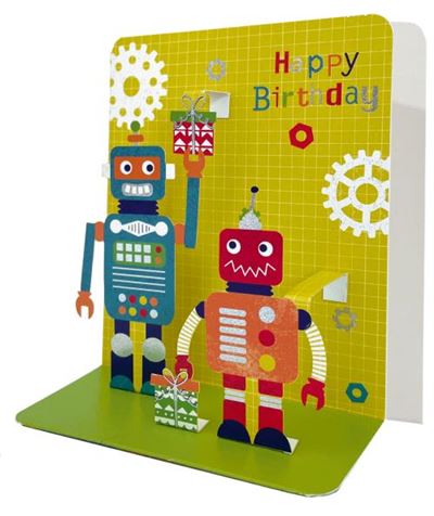 Robots Petite Pop-Up Card