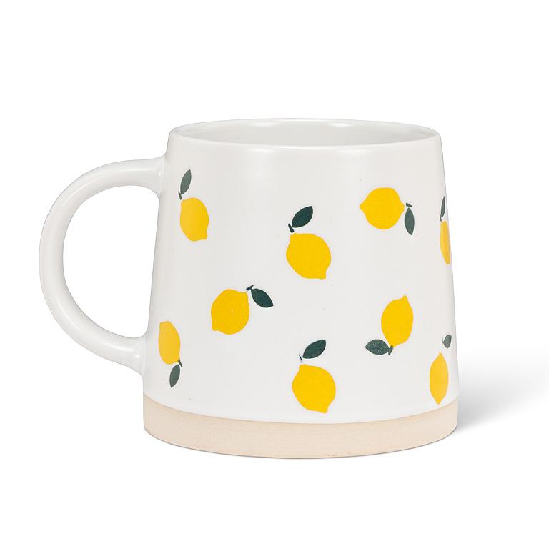 Wide Base Mug With Lemons