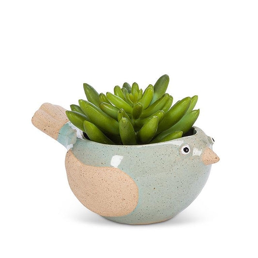 Small Bird Planter Light Blue