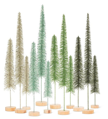 Skinny Glitter Brush Christmas Tree – Platinum Small