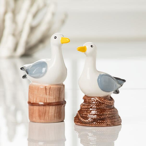 Perching Seagulls Salt + Pepper Shaker