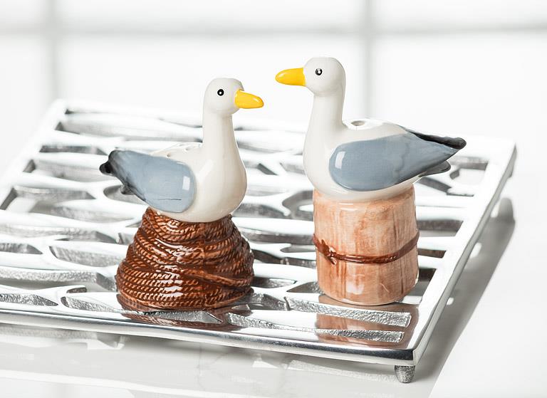 Perching Seagulls Salt + Pepper Shaker