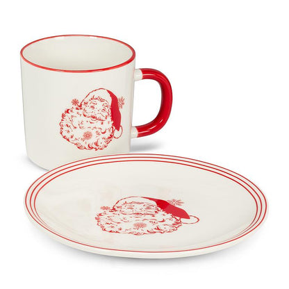 Vintage Santa Bone China Cake Plate
