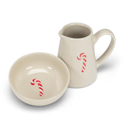 Candy Cane Stoneware Mini Bowl