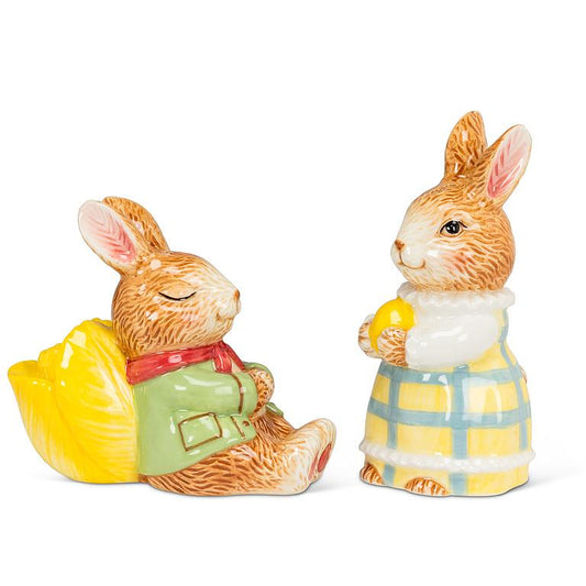 Dress-Up Bunny Salt & Pepper Shakers