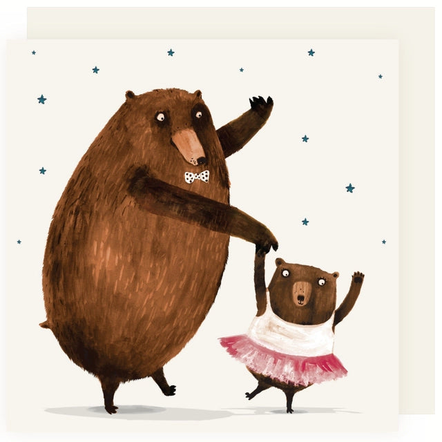 Bear Dad Dancing Greeting Card