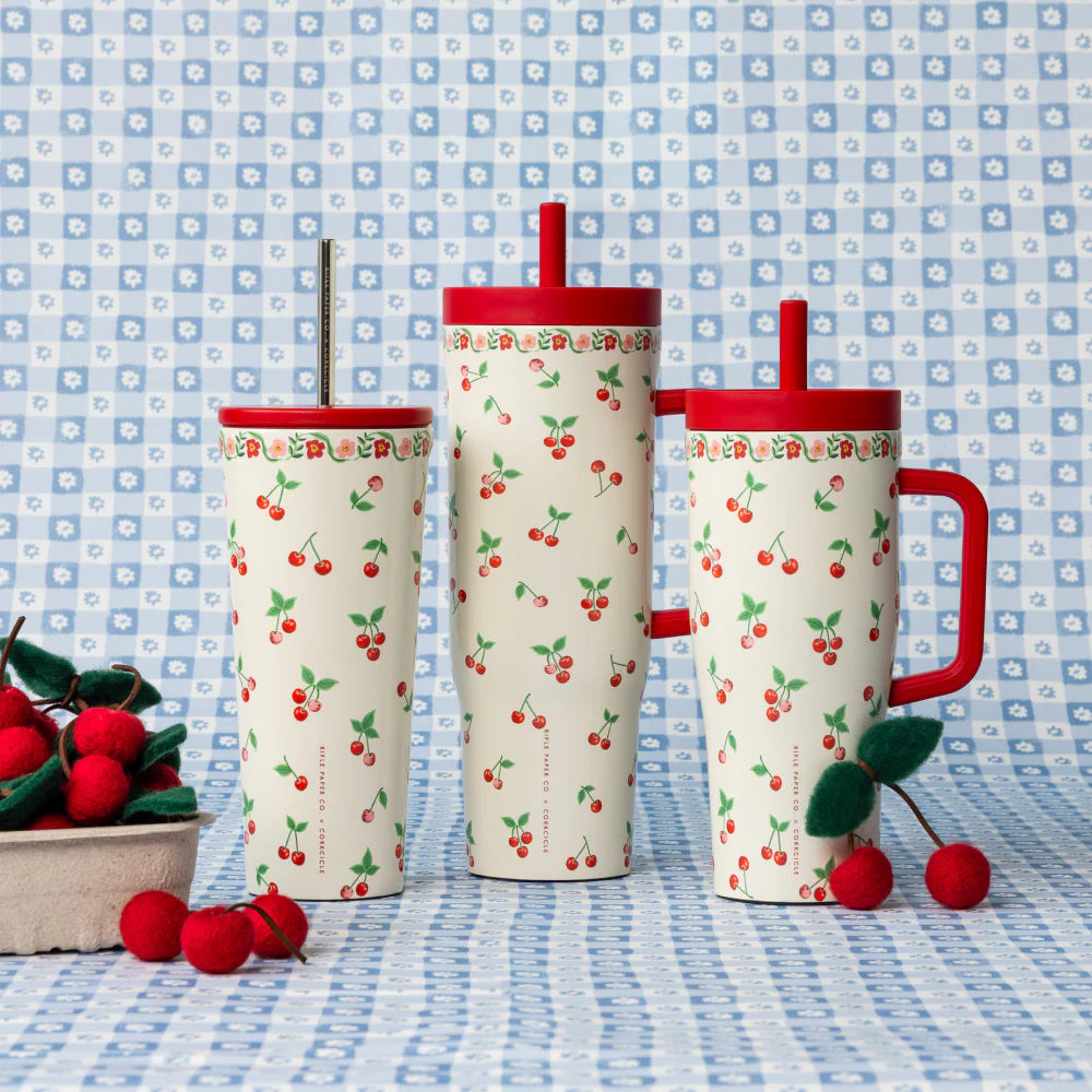 Rifle Paper Cherries Cold Cup 24oz