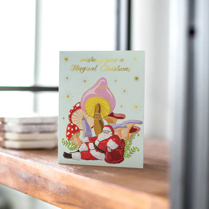 Shroomin' Santa Christmas Greeting Card