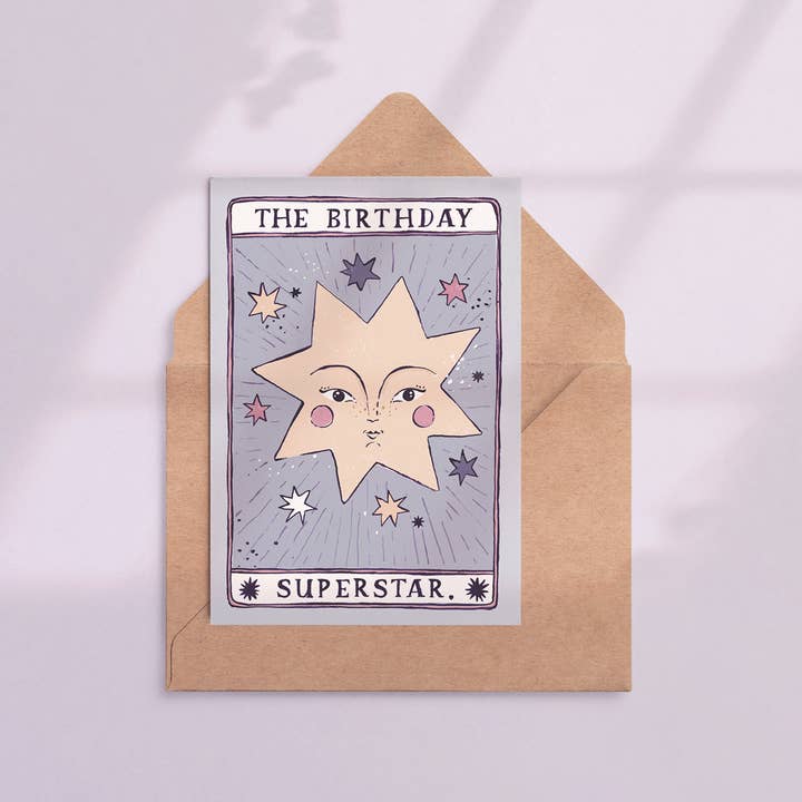 Tarot Superstar Birthday Card