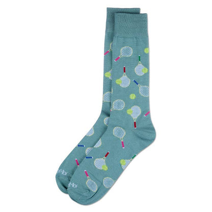 Men's Bamboo Crew Socks Dusty Green Tennis
