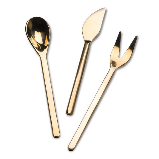 Modern Small Gold Finish Cutlery