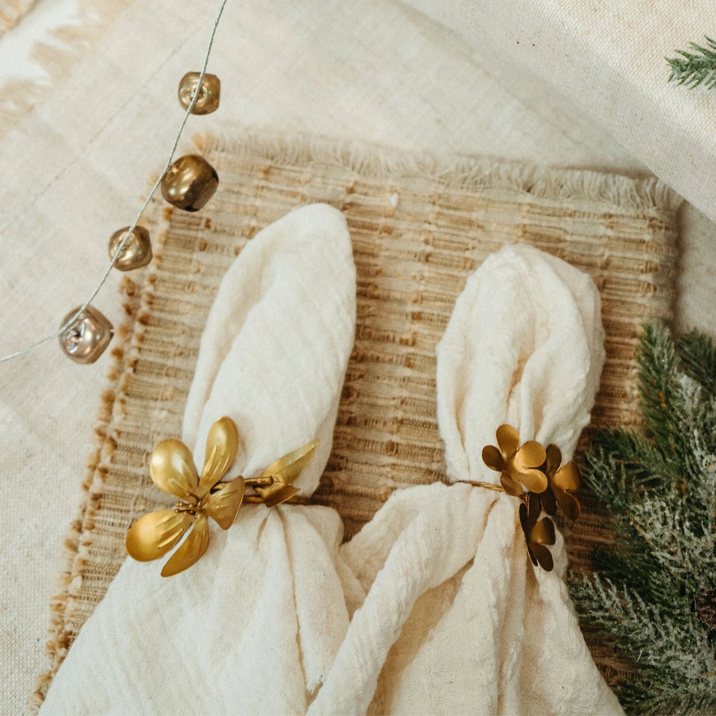 Brass Bloom Napkin Ring