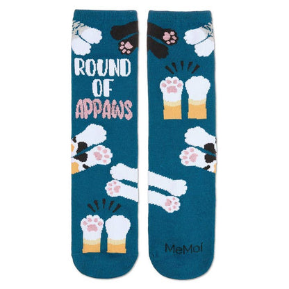 Greeting Card Socks Round Of Appaws Blue Sapphire