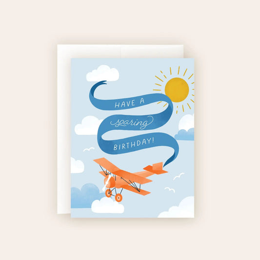 Soaring Plane Birthday Card