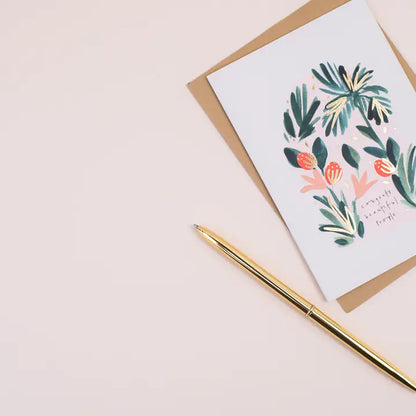 Congrats Beautiful People Wedding Engagement Foiled Card