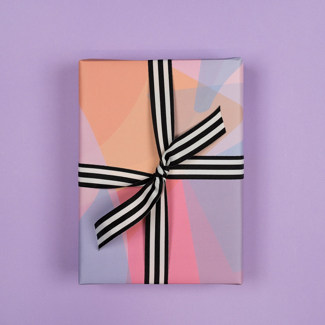 Pink Stained Glass Flat Wrapping Paper