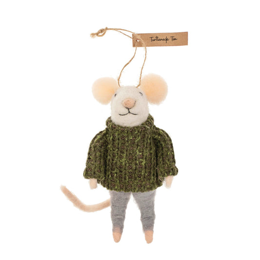 Turtleneck Tim Mouse Ornament