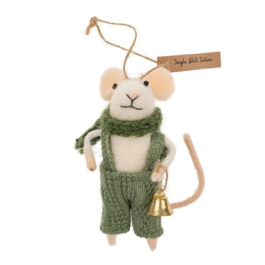 Jingle Bell Julian Mouse Ornament