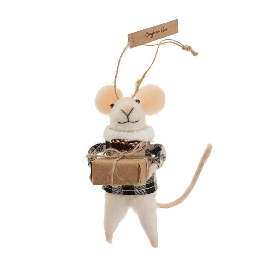 Gingham Gus Mouse Ornament