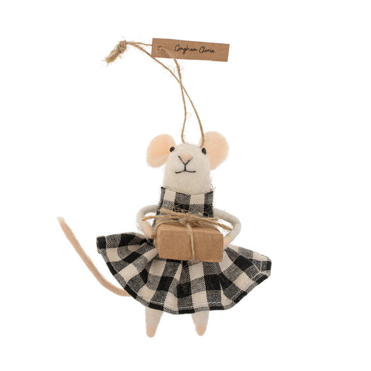 Gingham Gloria Mouse Ornament