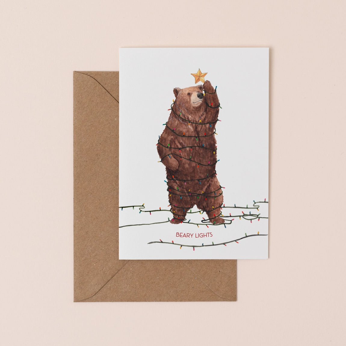 Beary Lights Christmas Card