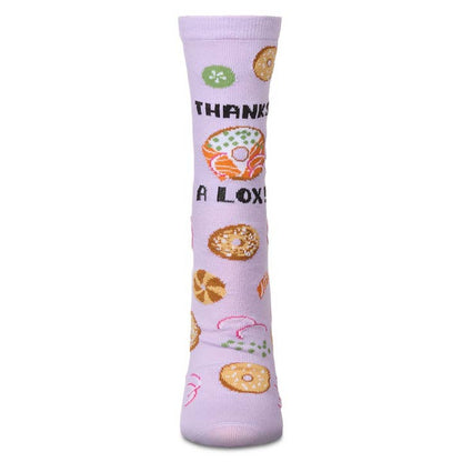 Greeting Card Socks Thanks A Lox Orchid