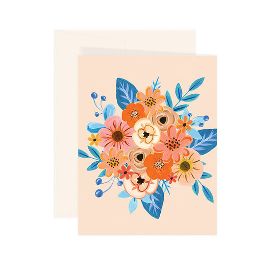 Orange Floral Card