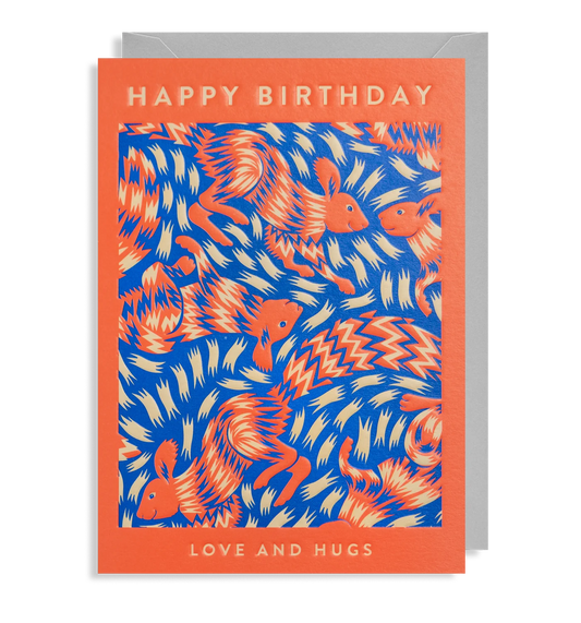 Zing Orange Hares Card