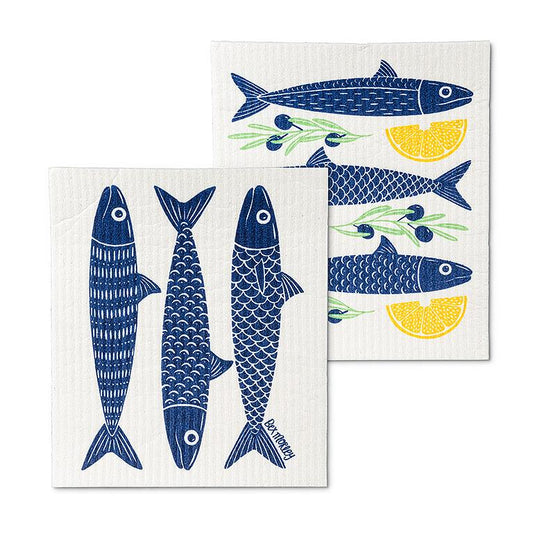 Swedish Dishcloths Set of 2 Fish & Lemons