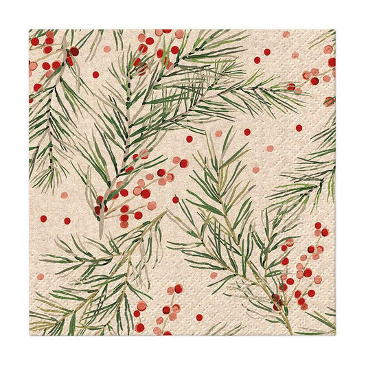 We Care Holly Cocktail Napkins