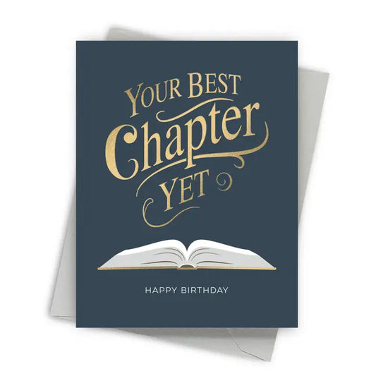 Best Chapter Foil-Pressed Birthday Card For Book Lovers