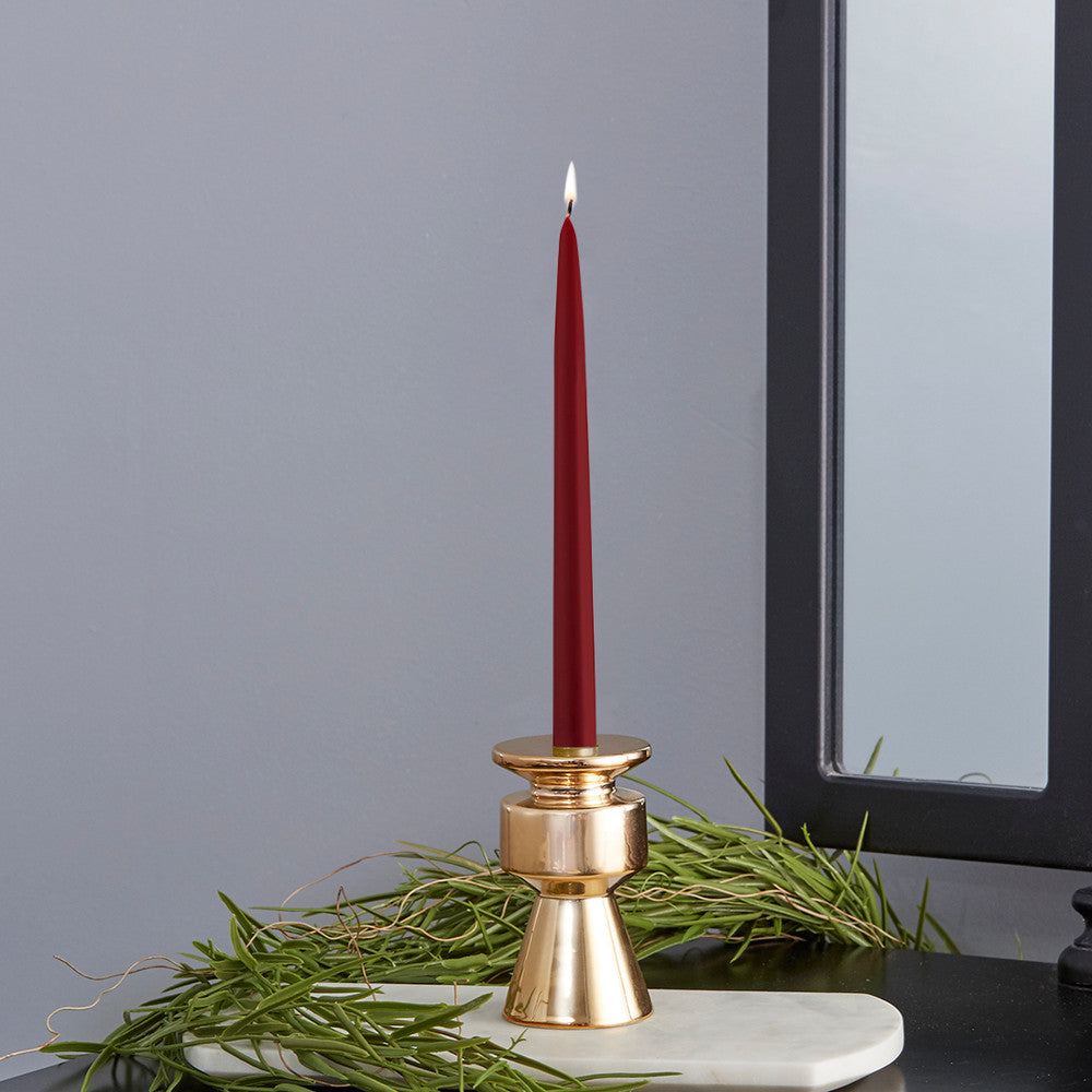 Taper Candle 9" X 7/8" Garnet