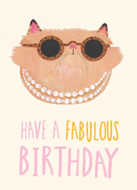 Fabulous Cat Birthday Greeting Card