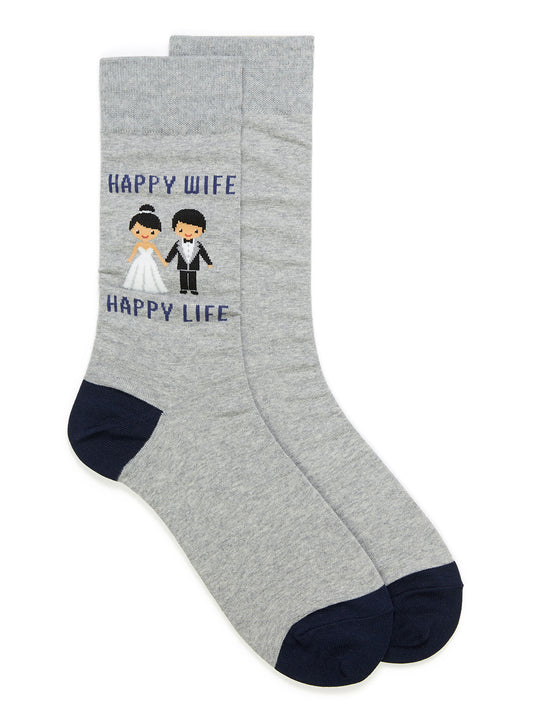 Happy Wife Men's Crew Socks