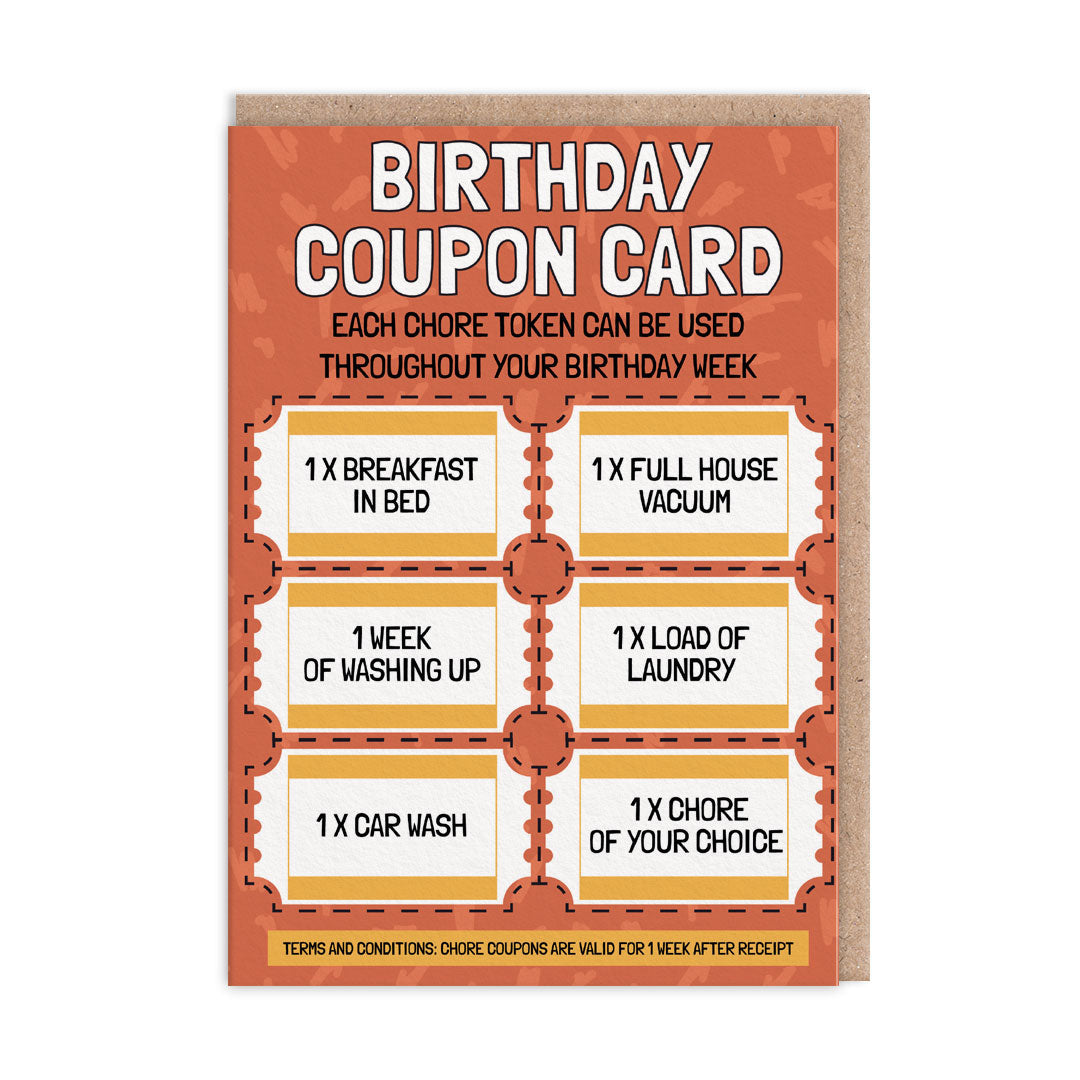 Birthday Coupon Card Card