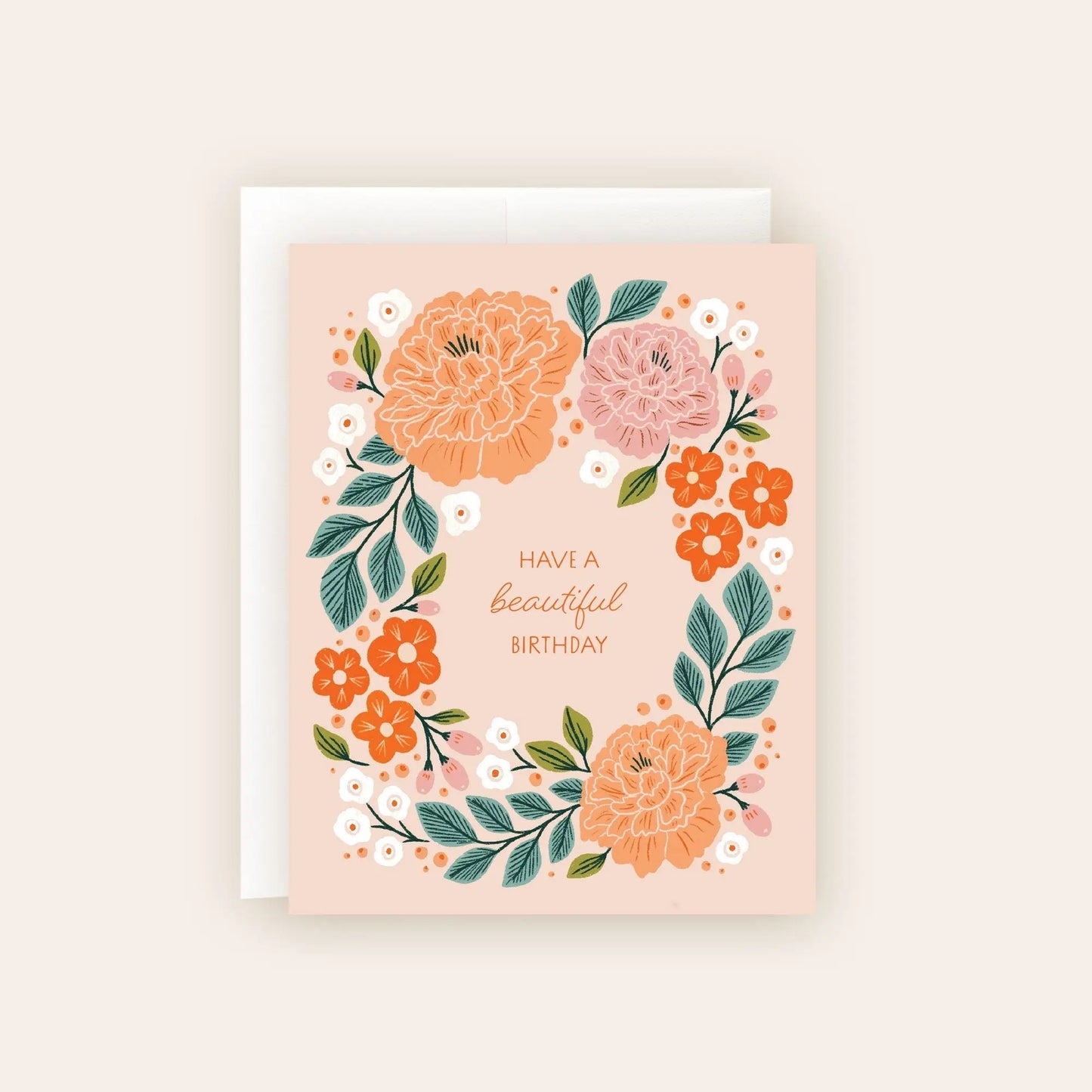 Birthday Beautiful Floral Frame Card