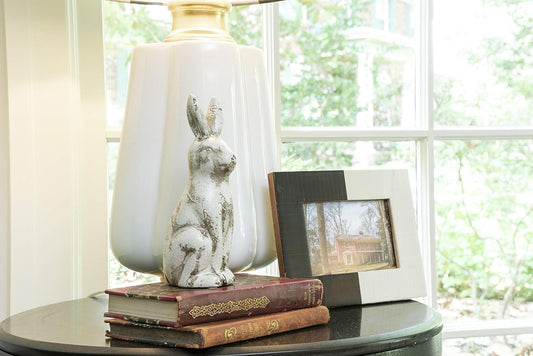 Ceramic Rabbit Distressed Cream Colour