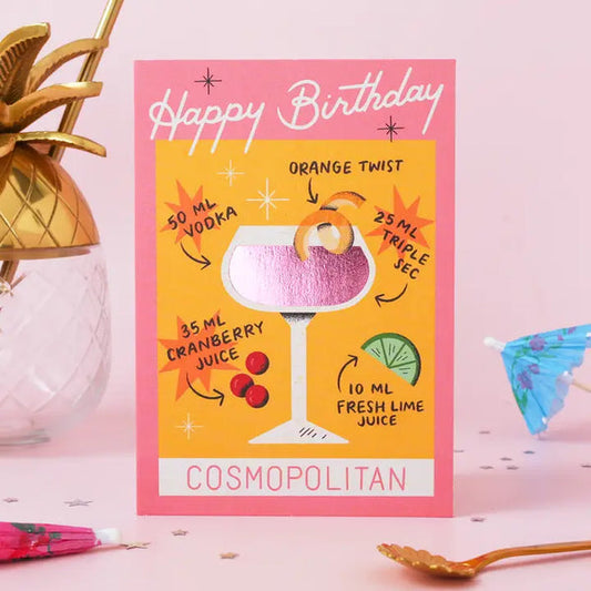 Cosmopolitan Birthday Card