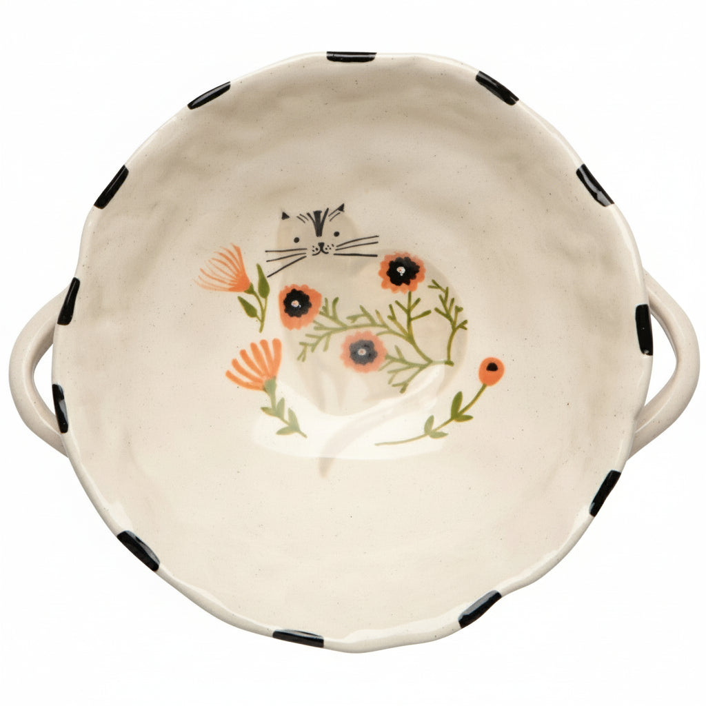 Catbloom Footed Catch All Dish