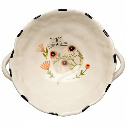 Catbloom Footed Catch All Dish