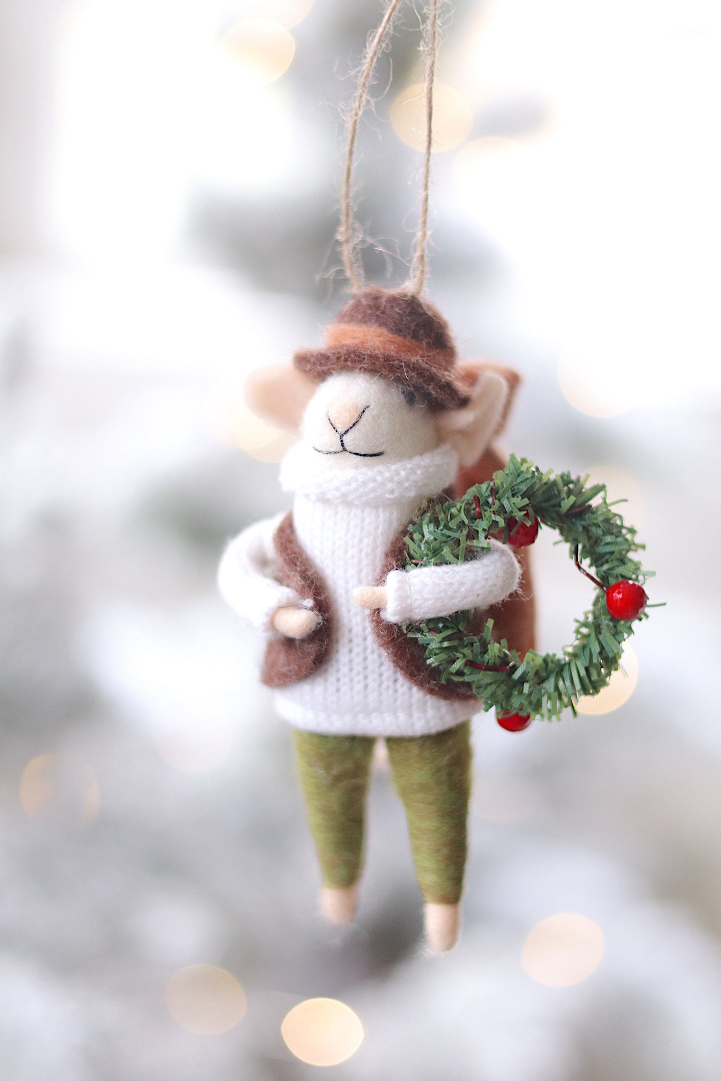 Evergreen Edgar Mouse Holiday Ornament