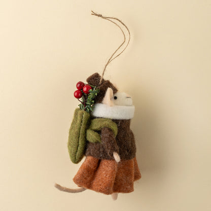 Evergreen Elsie Mouse Holiday Ornament