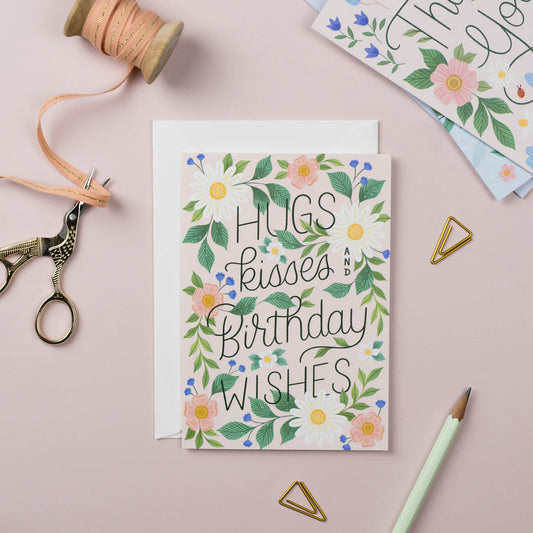 Hugs, Kisses and Birthday Wishes Card