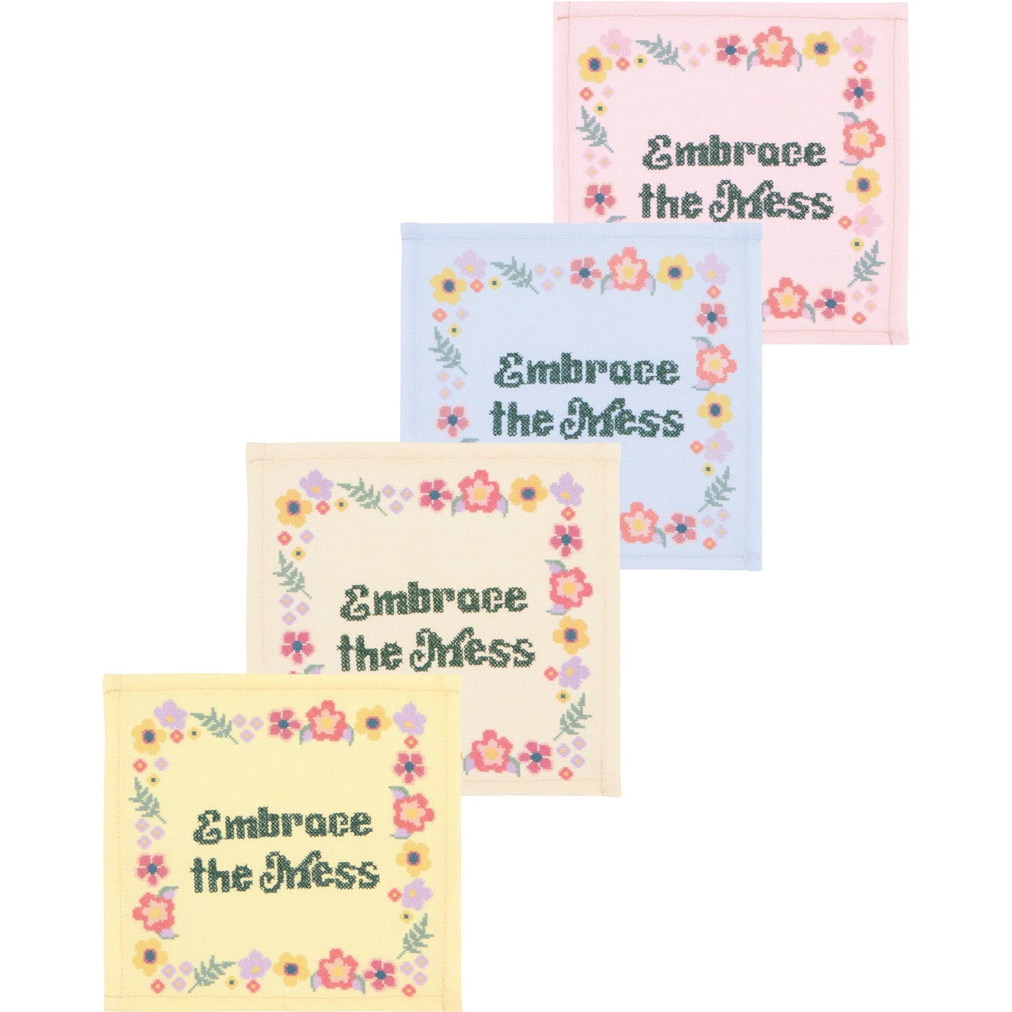 Kitsch Stitch Cocktail Napkins Set of 4 Assorted