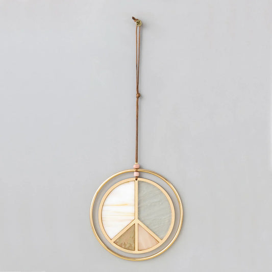 Stained Glass Light Chatcher Peace Sign