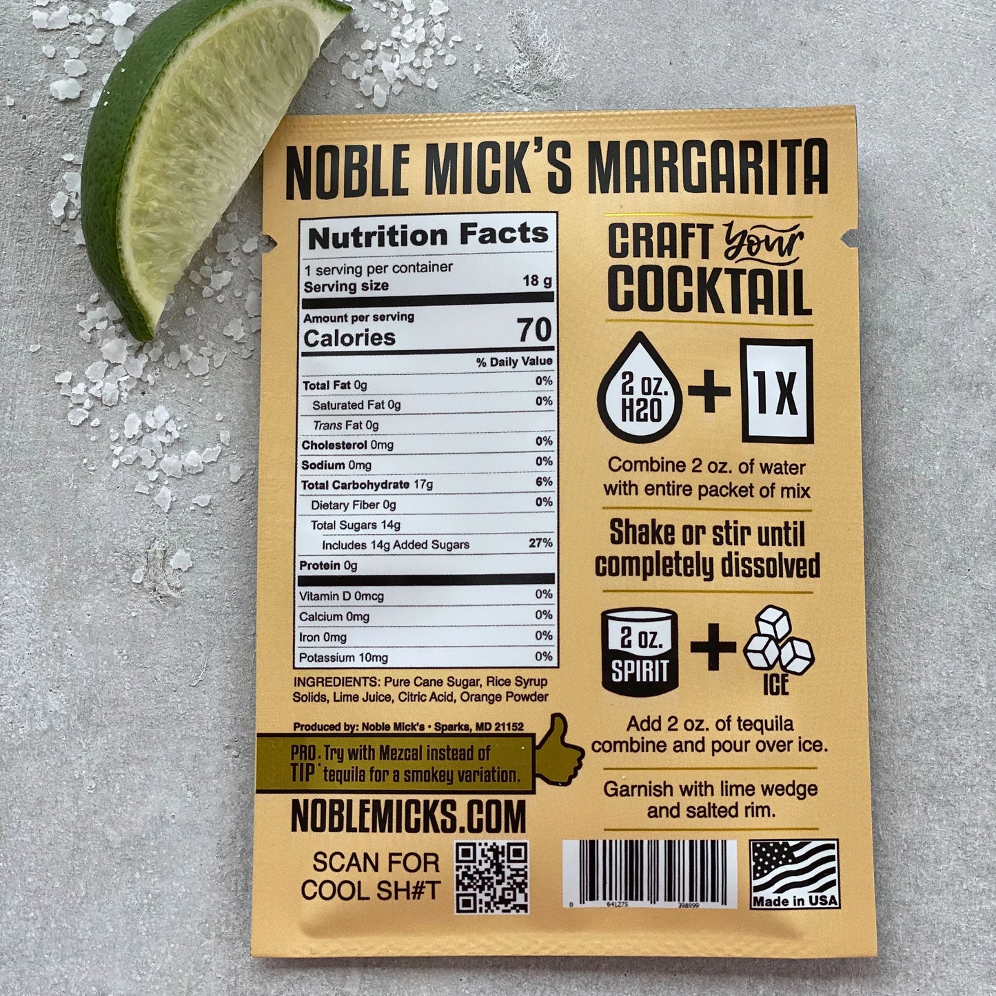Margarita Single Serve Craft Cocktail