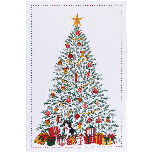 Festive Fir Cotton Dishtowel