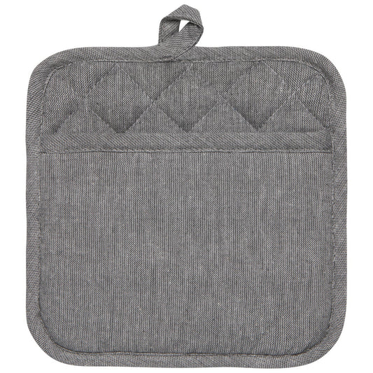 Slate Potholder - Heat-Resistant Cotton Chambray Kitchen Mitt
