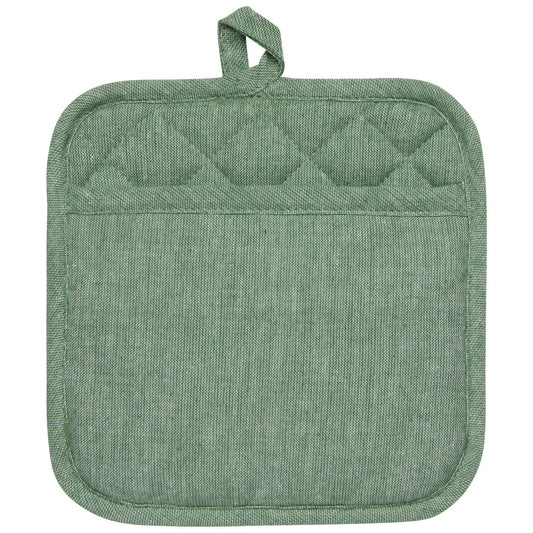 Terrace Potholder - Heat-Resistant Cotton Chambray Kitchen Mitt