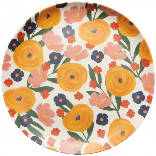 Full Bloom Melamine Dinner Plate